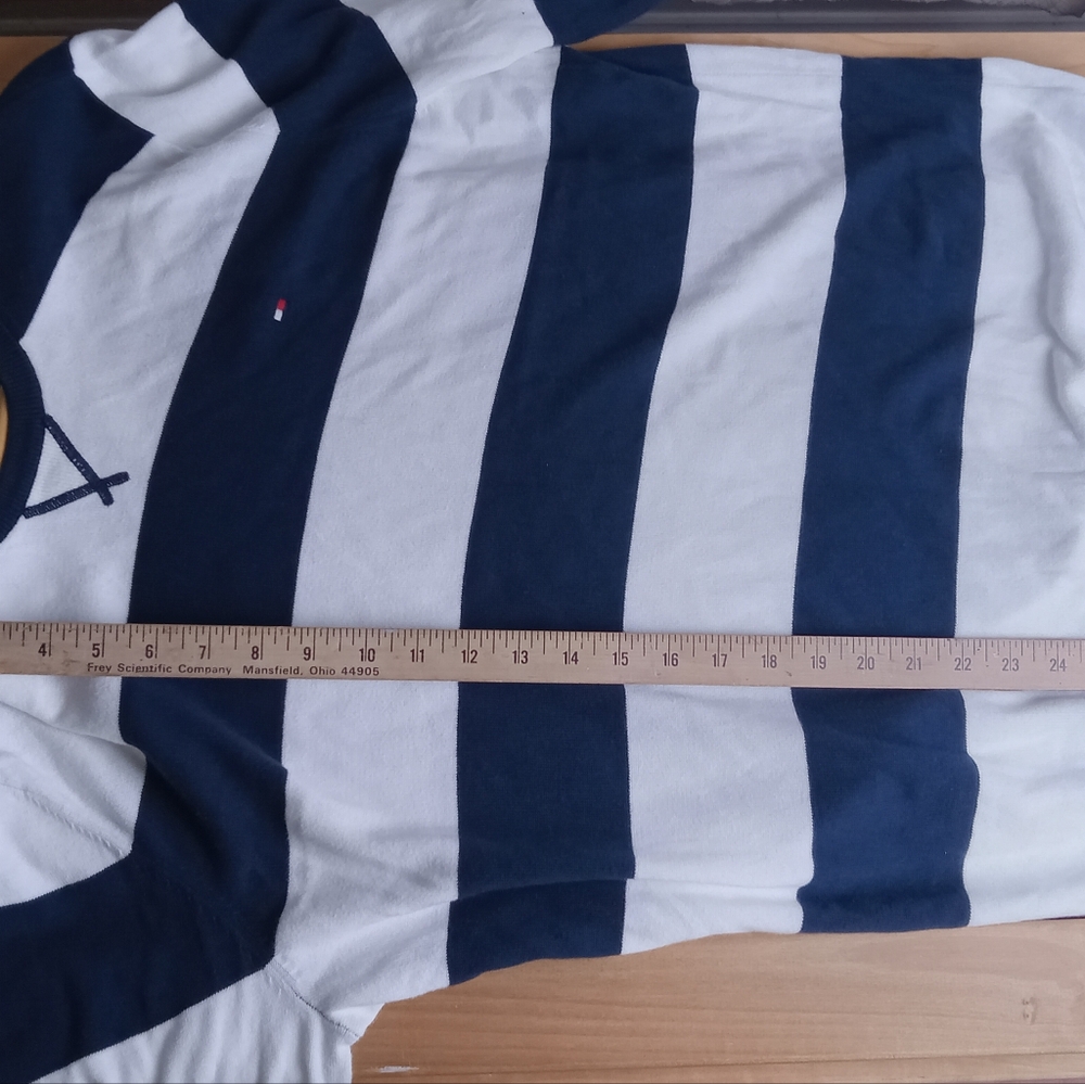Tommy Hilfiger Navy and White Striped Sweater - Picture 2 of 4